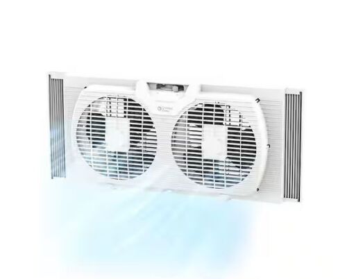 Comfort Zone 9 in. Twin Window Fan with Manually Reversible Airflow Control - Lot 306JF