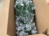 12' Pre-Lit Snow Flocked Artificial Pine Christmas Tree w/ Warm White Lights - Thumbnail 5