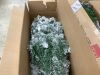 12' Pre-Lit Snow Flocked Artificial Pine Christmas Tree w/ Warm White Lights - Thumbnail 6