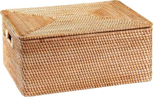 Rattan Storage Basket with Lid - Lot 363