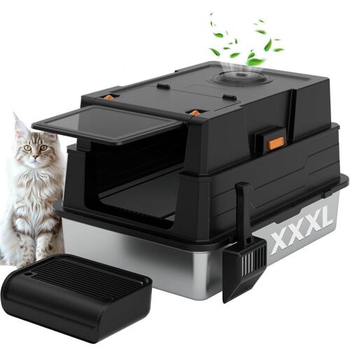 Large Stainless Steel Litter Box - Lot 182