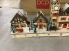 Pre-Lit Wooden Christmas Village, Winter Mantel Decor w/ 20 LED Lights - Thumbnail 3