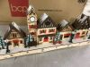 Pre-Lit Wooden Christmas Village, Winter Mantel Decor w/ 20 LED Lights - Thumbnail 4