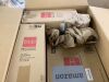 Lot of (2) Set of 3 Pre-Lit Ceramic Tabletop Christmas Trees & (1) Portable Sewing Machine - Uninspected - Thumbnail 1