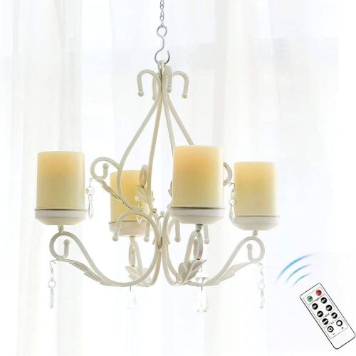 Flameless Candles Chandelier - Lot 585