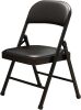 Black Metal Folding Chair with Padded Cushion - Thumbnail 1