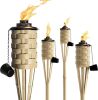 Outdoor Bamboo Torches, 4 Pack - Thumbnail 1
