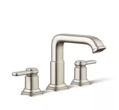KOHLER Numista 8 in. Widespread Double Handle Bathroom Faucet in Vibrant Brushed Nickel - Lot 135JF