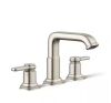 KOHLER Numista 8 in. Widespread Double Handle Bathroom Faucet in Vibrant Brushed Nickel - Thumbnail 1