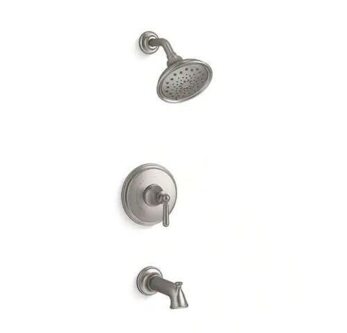 KOHLER Capilano Single-Handle 3-Spray Tub and Shower Faucet in Vibrant Brushed Nickel - Lot 309JF
