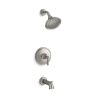 KOHLER Capilano Single-Handle 3-Spray Tub and Shower Faucet in Vibrant Brushed Nickel - Thumbnail 1