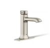 KOHLER Rubicon Battery Powered Touchless Single Hole Bathroom Faucet in Vibrant Brushed Nickel - Thumbnail 1