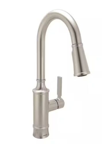 MOEN Gilden Single Handle Pull-Down Sprayer Kitchen Faucet with Reflex and Power Boost in Spot Resist Stainless - Lot 116JF