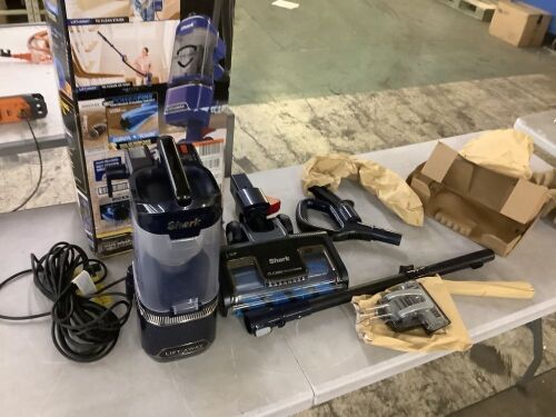 Shark Performance DuoClean PowerFins Lift-Away Bagless Corded HEPA Upright Vacuum Cleaner for All Floors and Carpet in Blue - Lot 117JF