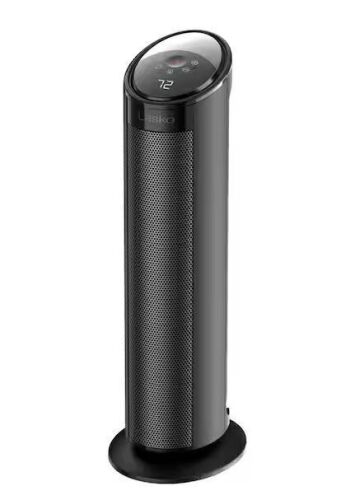 Lasko 1500W 22 in. Black Indoor Electric Tower Ceramic Forced Air Ceramic Space Heater with Child Lock, 3-Speeds, and Remote - Lot 133JF