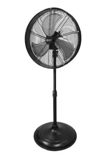 Commercial Electric 20 in. Oscillating Pedestal Fan with Adjustable Height in Black - Lot 313JF