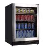 Vissani 23.4 in. 50 Bottle, 154 Can, Wine and Beverage Cooler with Stainless Steel Door - Thumbnail 1
