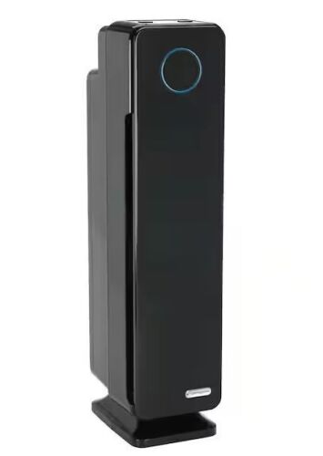 GermGuardian 870 sq. ft. HEPA 3-Speed Tower Air Purifier 28 in. in Black for Home, UV-C, Wildfire Smoke, Dust, Odors, Allergens - Lot 512JF