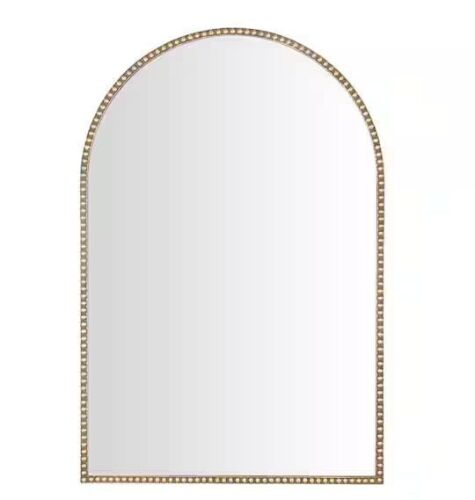 Home Decorators Collection Medium Arched Gold Antiqued Classic Accent Mirror (35 in. H x 24 in. W) - Lot 315JF