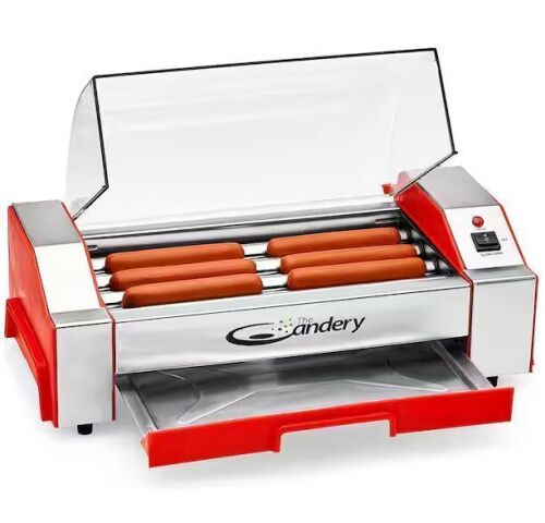 12 in. L x 12 in. W Stainless Steel Nonstick Hot Dog Roller - Cooks up to 6 Hot Dogs - Lot 403JF