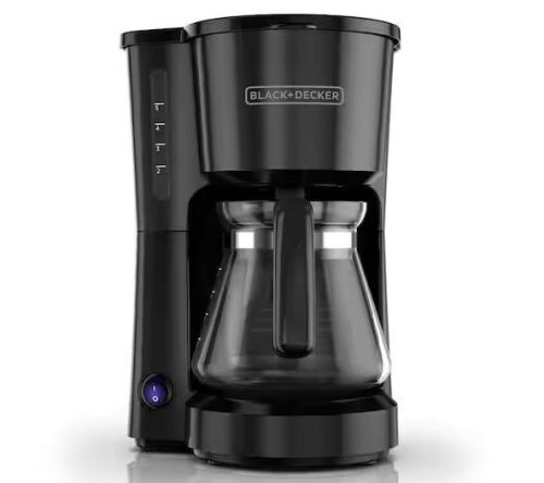 BLACK+DECKER 4-in-1 5-Cup Black Drip Coffee Maker - Lot 408JF