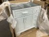 Home Decorators Collection Melpark 36 in. Single Sink Dove Gray Bath Vanity - No Top - Thumbnail 3