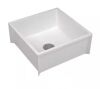MUSTEE 24 in. x 24 in. x 10 in. Service Mop Basin for 3 in. DWV in White - Thumbnail 1