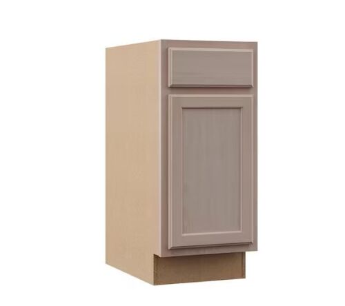 Hampton Bay Recessed Panel 15 in. W x 24 in. D x 34.5 in. H Assembled Base Cabinet in Unfinished - Lot 243JF