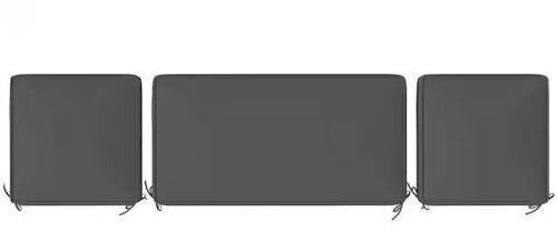 WNP 36 in. x 18 in. (3-Piece) Outdoor Patio Replacement Seat Cushions Fit for Loveseat Lounge Chair Furniture Grey - Lot 415JF