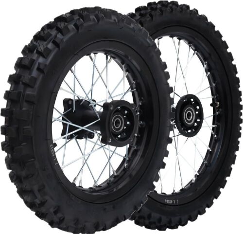 60/100-14 Front + 80/100-12 Rear Wheels for Pit Bike - Lot 417