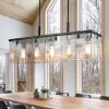 Modern Textured Glass Chandelier - Thumbnail 1