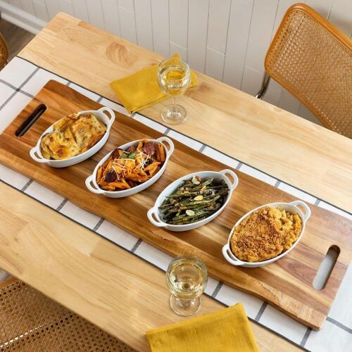 Acacia Serving Board with Handles 36" x 12" - Lot 398