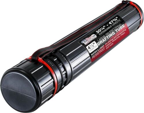 U.S. Art Supply Large Telescoping Poster Tube 30-1/4" to 47-3/4", 4-7/8" Diameter - Lot 691