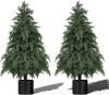 3FT Artificial Topiary Tree with Pot, Set of 2 - Thumbnail 1