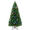 6' Pre-Lit Fiber Optic Pine Christmas Tree w/ Multicolor & LED Lights - Thumbnail 1