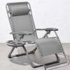 Monochromatic Zero Gravity Patio Chair Recliner w/ Side Tray, Headrest - Thumbnail 1