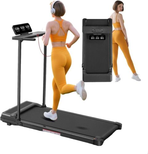 Portable Walking Pad Treadmill with Handle Bar - Lot 450