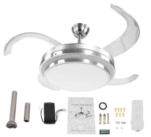 42inch LED Ceiling Fan with 3-Color Changing Lights, Possible Missing Parts, E-Comm Return, Sold as is - Lot 41