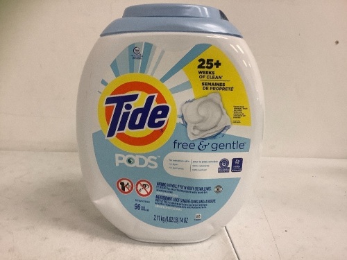 Tide Free & Gentle Pods, New, Sold as is - Lot 92R