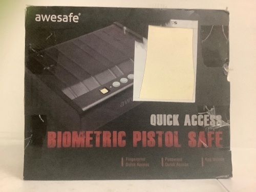 Awesafe Biometric Pistol Safe, E-Commerce Return, Sold as is - Lot 93R
