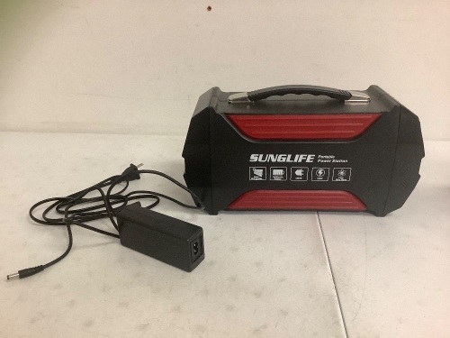 Sunglife Portable Power Station, Powers Up, E-Commerce Return, Sold as is - Lot 132