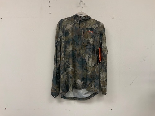 Sitka Mens 1/4 Zip Hooded Pull Over, Large, E-Comm Return - Lot 296R