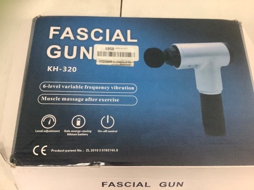 Fascial Massage Gun, Powers Up, Appears New, Sold as is - Lot 430R