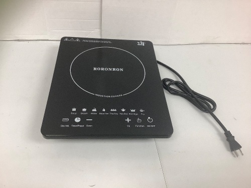 Electric Portable Induction Cooktop with 8 Preset Buttons, Powers Up, E-Comm Return, Sold as is - Lot 440