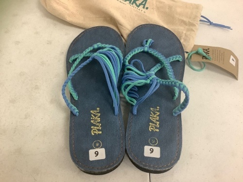 Plaka Womens Sandals, 9, E-Commerce Return, Sold as is - Lot 495