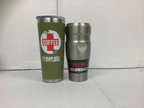 Lot of (2) Tumblers, One Missing Lid and Dented, One is Broken, E-Comm Return, Sold as is - Lot 498
