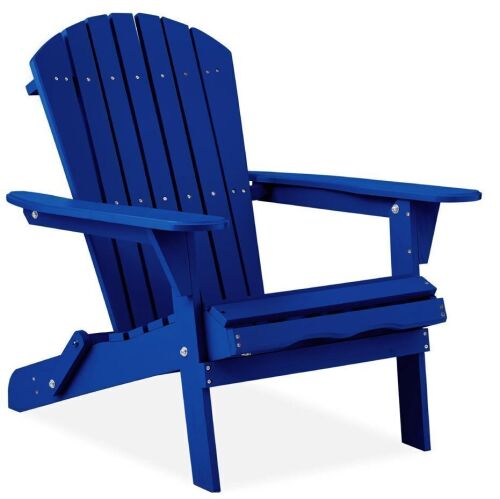 Folding Wooden Adirondack Chair, Accent Furniture w/ Natural Woodgrain - Lot 57