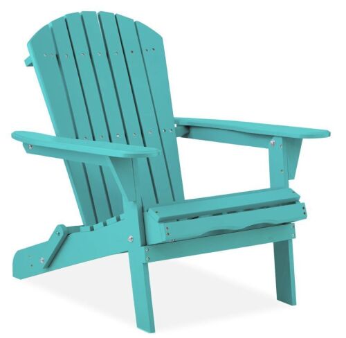 Folding Wooden Adirondack Chair, Accent Furniture w/ Natural Woodgrain - Lot 59