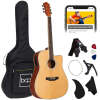 41in Beginner Acoustic Electric Cutaway Guitar Set w/ Case, Strap - Thumbnail 1