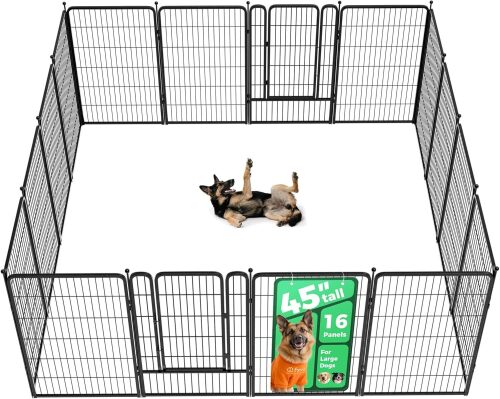 Rollick Unleashed Dog Playpen for Indoor, Yard, RV Camping, 45 inch 16 Panels - Lot 759